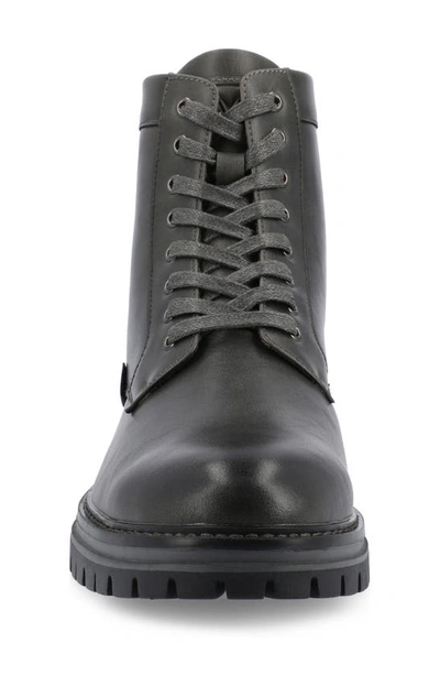 Vance Co. Denver Lug Sole Boot In Charcoal
