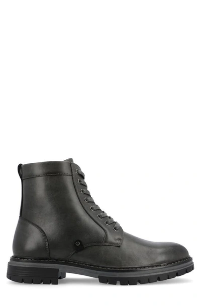 Vance Co. Denver Lug Sole Boot In Charcoal