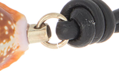 Shop Chloé Lyv Small Shell Pendant Slider Bracelet In Black