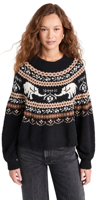 Shop Free People Nellie Sweater Athracite Combo
