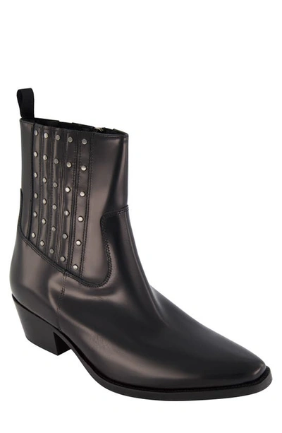 Shop Karl Lagerfeld Studded Chelsea Boot In Black