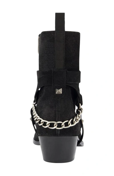 Shop Karl Lagerfeld Suede Zip Boot In Black