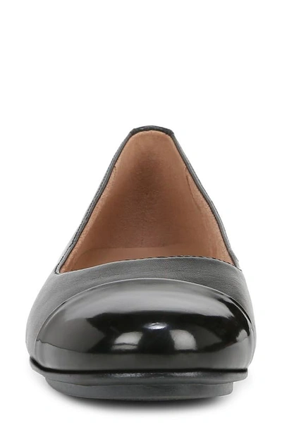 Shop Naturalizer Maxwell Cap Toe Skimmer Flat In Black Leather