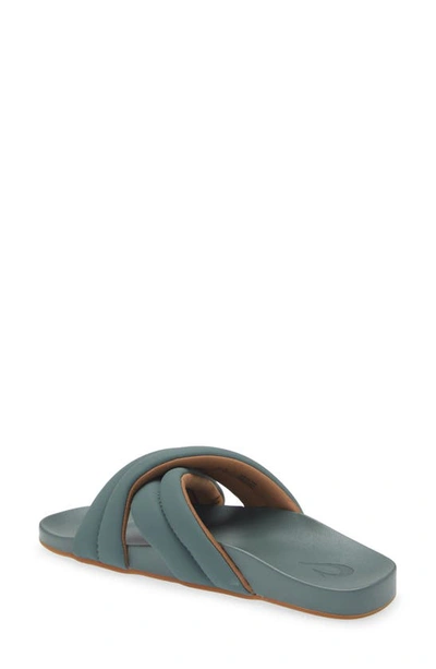 Shop Olukai Hila Water Resistant Slide Sandal In Star Pine / Star Pine