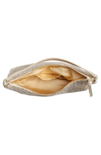 Shop Loeffler Randall Diamante Embellished Baguette Bag In Gold