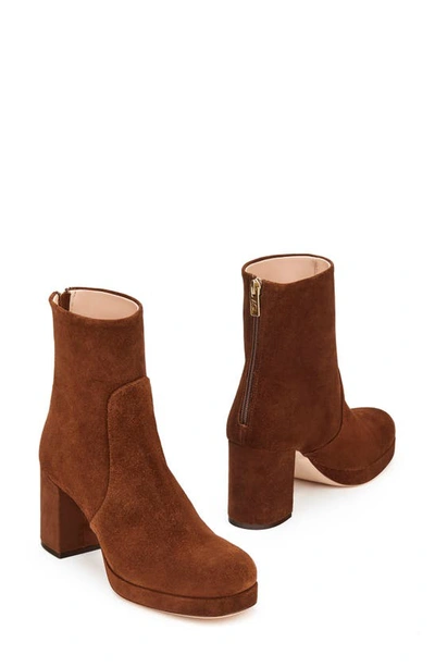 Shop Agl Attilio Giusti Leombruni Agl Betty Pure Water Repellent Platform Bootie In Cognac