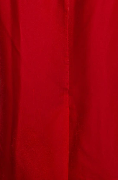 Shop R13 Ragged Double Breasted Peaked Lapel Velvet Blazer In Red Velvet