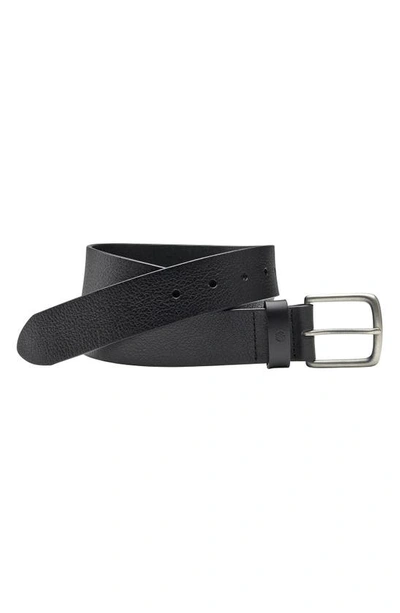 Shop Johnston & Murphy Tumbled Leather Belt In Black