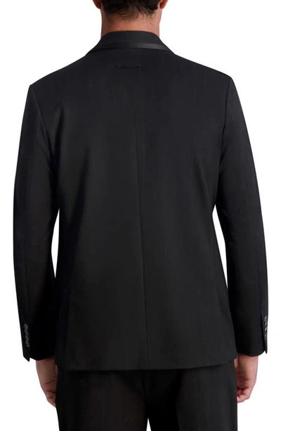 Shop Karl Lagerfeld Peaked Lapels Double Breasted Sport Coat In Black