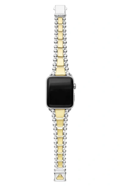 Shop Lagos Smart Caviar Apple Watch® Watchband In Two-tone