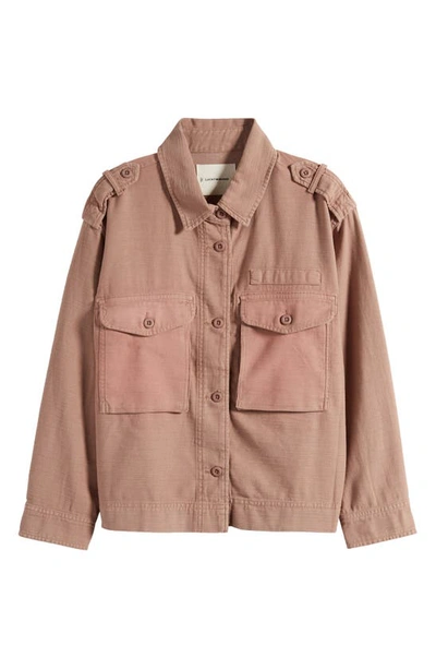 Shop Lucky Brand Twill Utility Jacket In Mauve