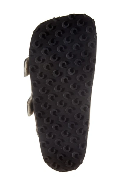 Shop Marine Serre Faux Fur Lined Square Toe Slide Sandal In Black