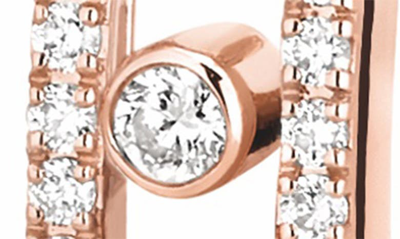 Messika Small Move Link Diamond Hoop Earrings In Pink Gold