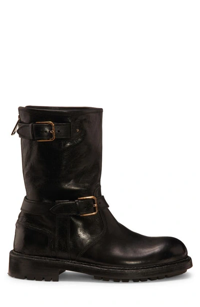 Shop Dolce & Gabbana Bernini Biker Boot In Black