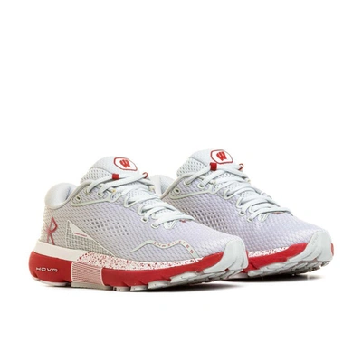 Shop Under Armour Light Gray Wisconsin Badgers Infinite 5 Running Shoes In White