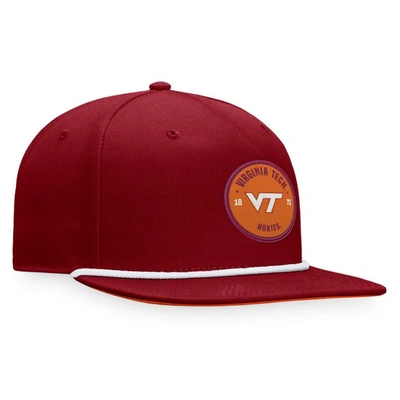 Shop Top Of The World Maroon Virginia Tech Hokies Bank Hat