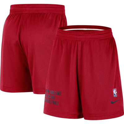 Shop Nike Unisex  Red New Orleans Pelicans Warm Up Performance Practice Shorts