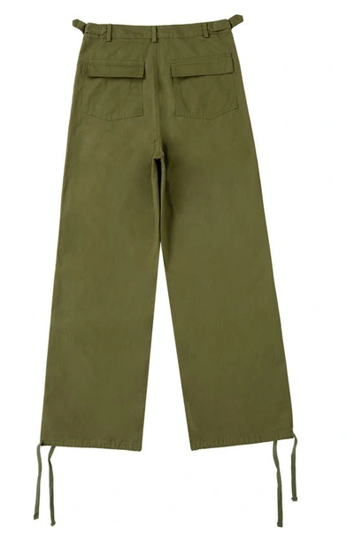 Shop Profound Twill Cargo Pants In Olive