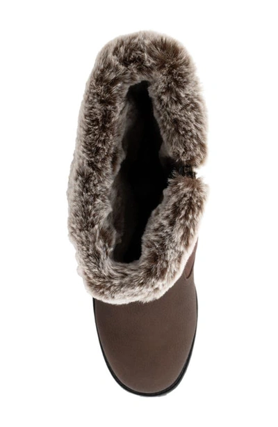 Trotters Benji 3.0 Faux Fur Water Resistant Boot In Dark Brown