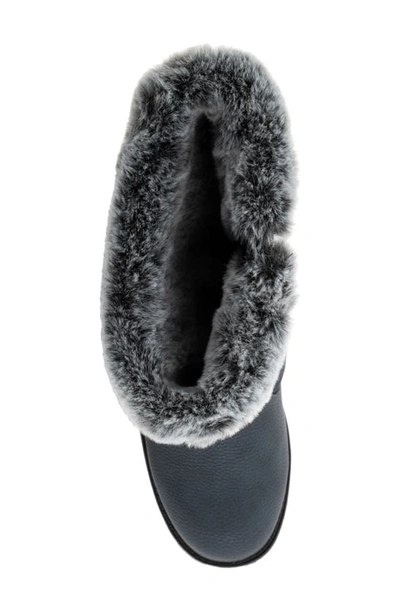 Shop Trotters Benji 3.0 Faux Fur Water Resistant Boot In Navy