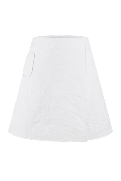 Shop Total White Quilted Skirt In White