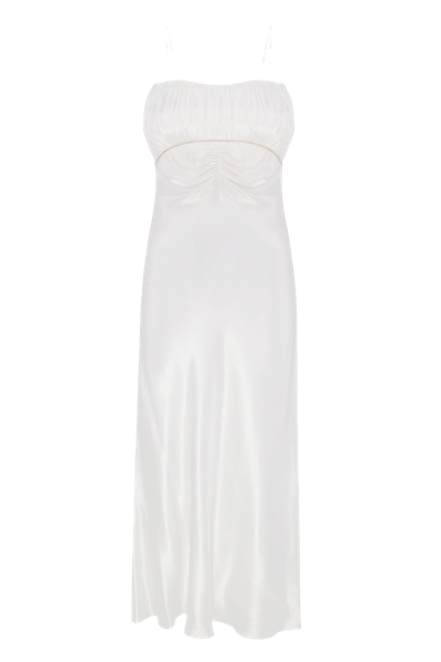 Shop Total White Viscose Dress In White