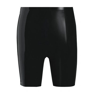 Shop Maison Margiela Latex Shorts In Black