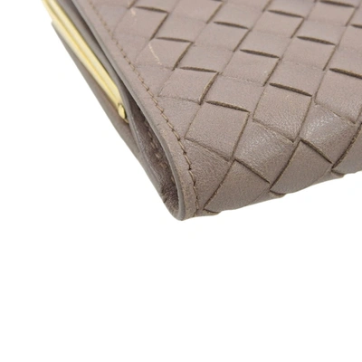 Shop Bottega Veneta Brown Leather Wallet  ()