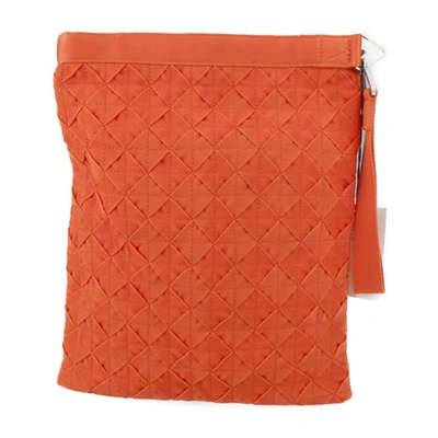 Shop Bottega Veneta Orange Synthetic Clutch Bag ()
