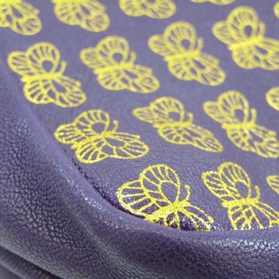 Shop Bottega Veneta Purple Leather Clutch Bag ()