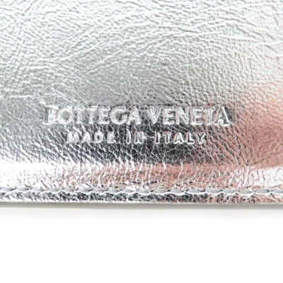 Shop Bottega Veneta Silver Leather Wallet  ()