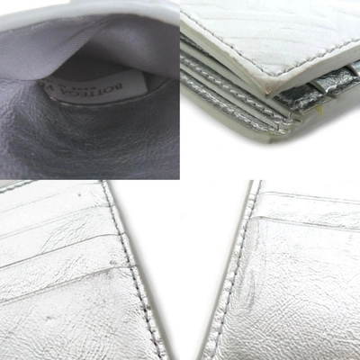 Shop Bottega Veneta Silver Leather Wallet  ()