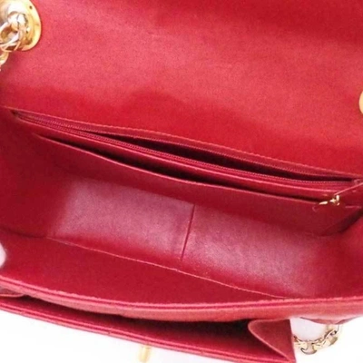 Pre-owned Chanel Matelassé Red Leather Shopper Bag ()