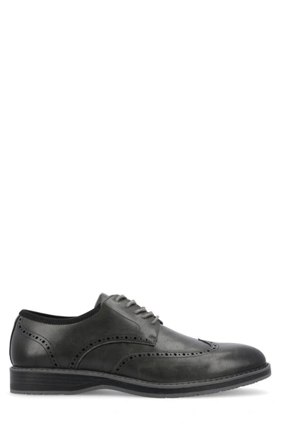 Vance Co. Ozzy Wingtip Hybrid Derby In Charcoal