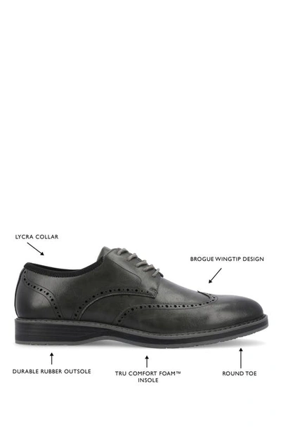 Vance Co. Ozzy Wingtip Hybrid Derby In Charcoal