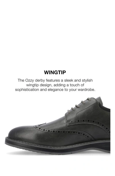 Vance Co. Ozzy Wingtip Hybrid Derby In Charcoal