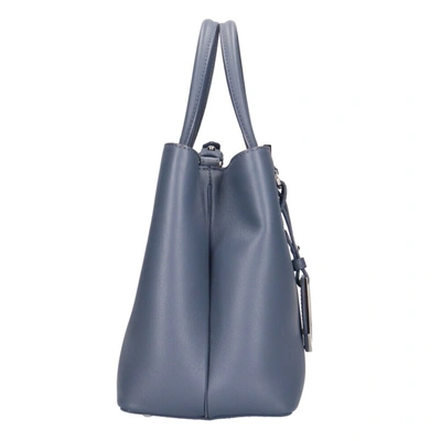 Shop Fendi 2jours Blue Leather Shoulder Bag ()