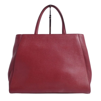 Shop Fendi 2jours Red Pony-style Calfskin Shoulder Bag ()
