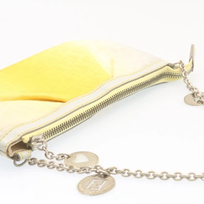 Shop Fendi Yellow Synthetic Clutch Bag ()