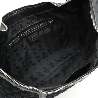 Shop Gucci Bamboo Grey Leather Shopper Bag ()