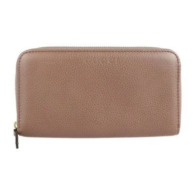 Shop Gucci Ssima Brown Leather Wallet  ()