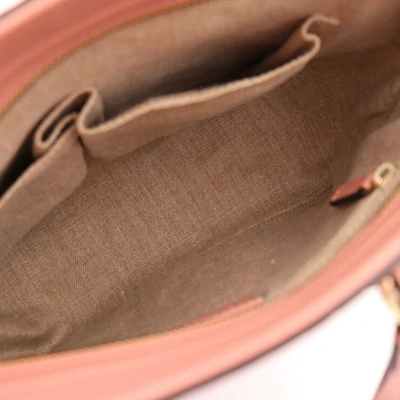 Shop Gucci Ssima Pink Leather Tote Bag ()