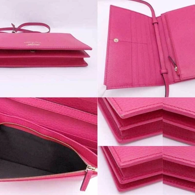 Shop Gucci Pink Leather Shoulder Bag ()