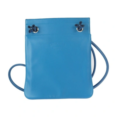 Shop Hermes Hermès Aline Blue Pony-style Calfskin Shopper Bag ()