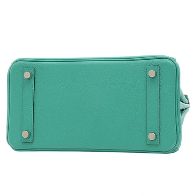 Birkin 25 leather handbag Hermès Green in Leather - 36952723