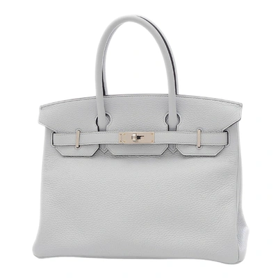 Birkin 30 leather handbag Hermès White in Leather - 36371781