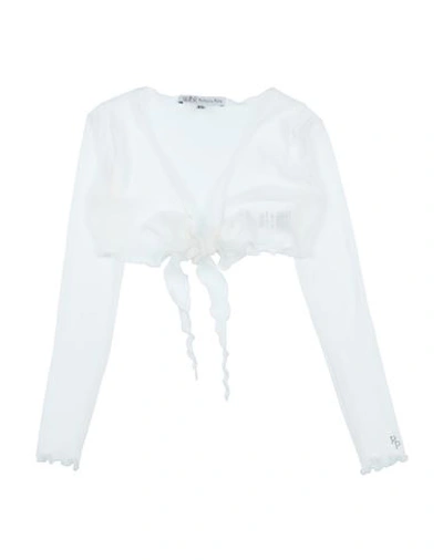 Shop Patrizia Pepe Toddler Girl Wrap Cardigans White Size 4 Nylon