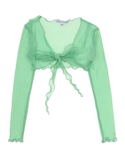 Shop Patrizia Pepe Toddler Girl Wrap Cardigans Green Size 6 Nylon