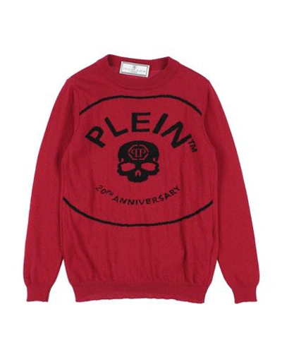 Shop Philipp Plein Toddler Boy Sweater Brick Red Size 6 Virgin Wool, Viscose, Polyamide, Cashmere