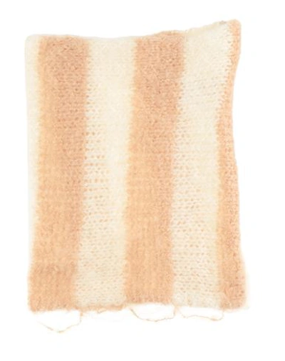 Shop Vicolo Toddler Girl Scarf Sand Size 6 Acrylic, Mohair Wool, Polyamide In Beige